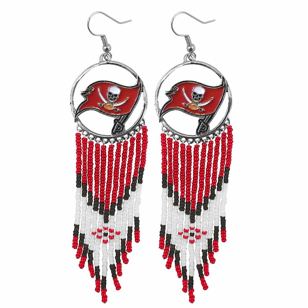 TB🏴‍☠️🏈❤️Buccaneers Dreamcatcher Earrings